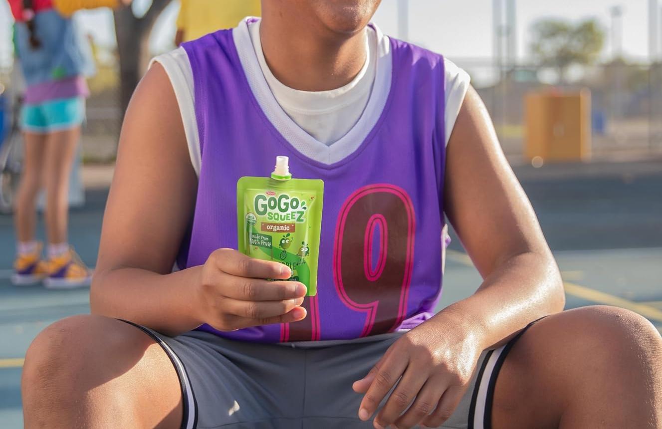 GoGo squeeZ Organic Applesauce and Fruit Puree, Variety Pack, Apple, Strawberry & Banana, 3.2 oz (Pack of 12), Unsweetened Organic Fruit Snacks for Kids, No Gluten, Nut & Dairy, BPA Free Pouches GoGo squeeZ Organic Applesauce and Fruit Puree, Variety Pack, Apple, Strawberry & Banana, 3.2 oz (Pack of 12), Unsweetened Organic Fruit Snacks for Kids, No Gluten, Nut & Dairy, BPA Free Pouches