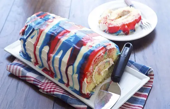 Red, White and Blue Cake Roll Red, White and Blue Cake Roll
