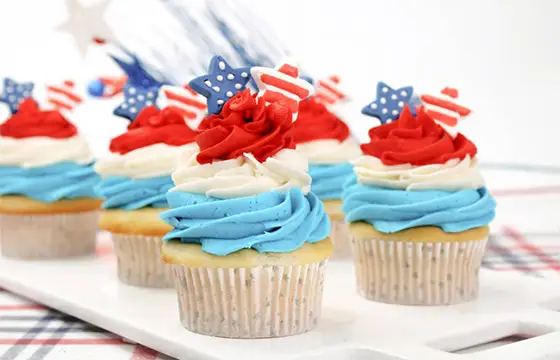 Stars-and-Stripes Cupcakes Stars-and-Stripes Cupcakes
