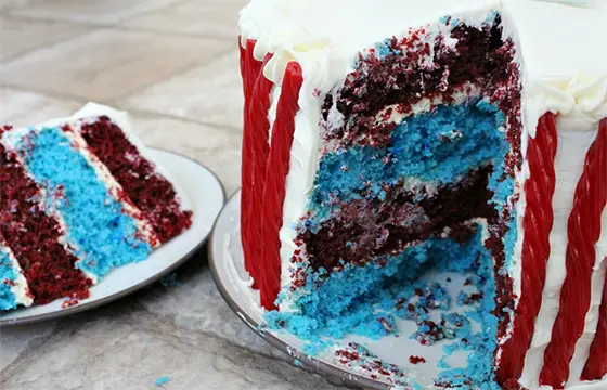 Red Velvet Fireworks Cake Red Velvet Fireworks Cake