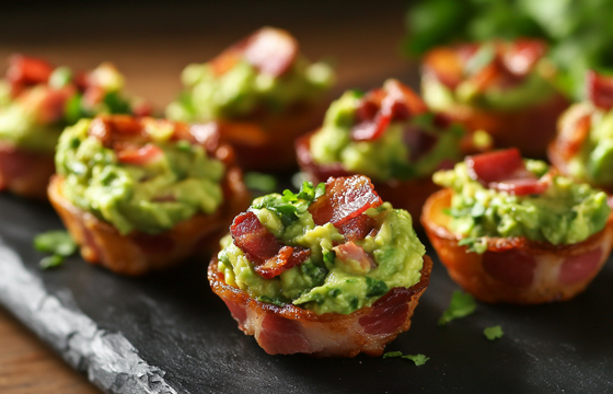 Bacon + guacamole = our ideal combo always. Put them in bite-sized form like these in these snack bombs, and we truly can't get enough. Homemade guacamole is rolled into pieces of bacon in these keto-friendly bites that are perfect for snacking on throughout the day.