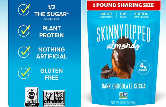 SkinnyDipped Dark Chocolate Cocoa Almonds