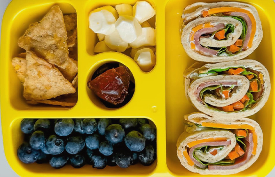 Sandwiches with pinwheels