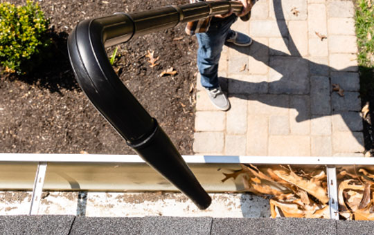Leaf Blower Gutter