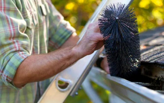 cleaning gutter
