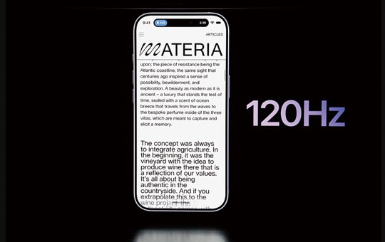 Apple to bring 120Hz ProMotion
